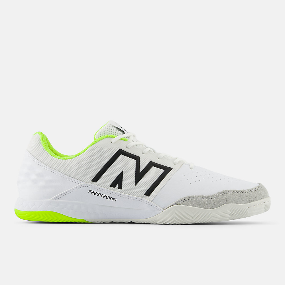 New Balance Audazo Command IN V6 Shoes White with Hi-lite and Black